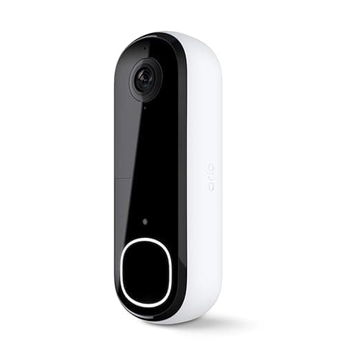 Arlo Video Doorbell 2K (2nd Gen, Latest Release), Wireless or Wired Option, 2-Way Audio, Night Vision, Head to Toe Video View, Package Detection, Person & Vehicle Recognition, 1-Month Secure Plan