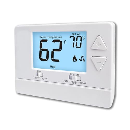 NonProgrammable Thermostat for Home, Digital Energy-Saving Thermostat, Single-Stage Systems