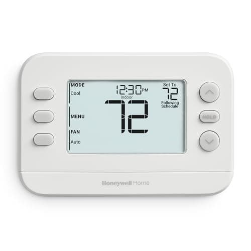New! Honeywell Home Programmable Thermostat, Single-Stage, 1 Heat/1 Cool Compatibility, 5-2 Day Schedule, X2P, White, RTH20B