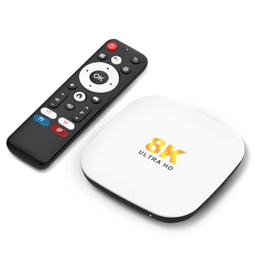 Android 14 TV Box 2025, LEFFOT M2 Plus 4K UHD Streaming Device for TV, with Google Play, Voice Remote, 2.4G&5G WiFi 6, BT 5.4, HDR10, 3D, Smart TV Box for Home TV Netflix YouTube (4GB-128GB)