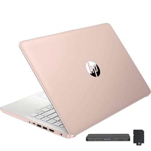 HP Stream 14" HD BrightView Laptop, Intel Celeron N150, 16GB RAM, 416GB Storage (128GB eMMC + 288GB Docking Station Set), Intel UHD Graphics, 720p Camera, Wi-Fi, 1 Year Office 365, Win 11 S, Gold