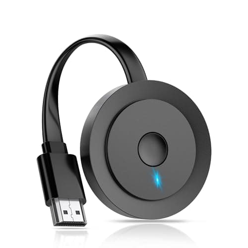 4K Wireless HDMI Display Adapter, Screen Mirroring Receiver for i-Phone, i-Pad, Android, Tablet, Laptop, Windows to HDTV/Monitor/Projector, HD Casting Video/Audio, Support AirPlay, Miracast, DLNA