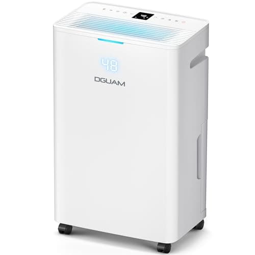 DGUAM 5000 Sq. Ft Dehumidifier, Max 95 Pint/Day Dehumidifier for Basement & Home, Compressor Dehumidifier with Drain Hose, Smart Humidity Control, Energy Efficient & Quiet for Bedroom, Large Rooms