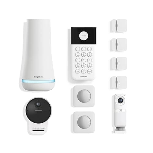 SimpliSafe 10 Piece Wireless Home Security System with Outdoor Camera- Optional 24/7 Professional Monitoring - No Contract - Compatible with Alexa and Google Assistant
