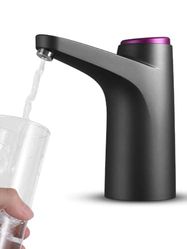 PONDI 30-Day Battery Water Dispenser – USB Rechargeable Portable Water Bottle Pump for 1–5 Gallon Bottles, Dual Smart Modes for Home, Office, Camping & RV (Smart Black)