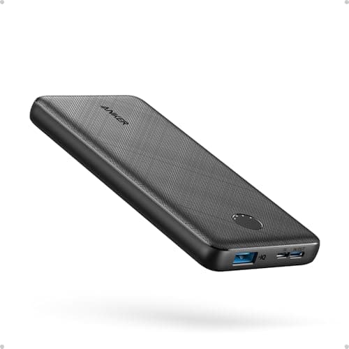 Anker Power Bank(PowerCore 10K), Compact Travel-Ready 10,000mAh Battery Pack with PowerIQ Charging Technology, 5V/3A High-Speed Charging for iPhone, iPad,and More (1, Black)
