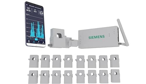 SIEMENS Inhab Smart Home Energy Monitor with 16-50Amp Circuit Level Sensors and 2-200Amp Main Sensors for Real Time Electricity Monitoring and Metering