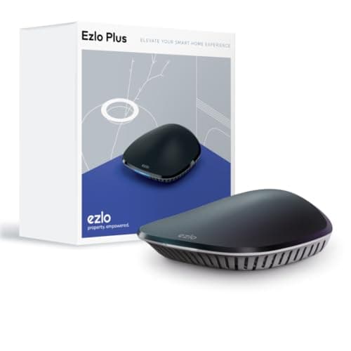 Ezlo Plus Smart Home Hub with Zigbee & Z-Wave. Works with Wi-Fi Devices Associated with Amazon Alexa Devices & Google Assistant to Control Smart Locks, Lights, Switches and CCTV Cameras
