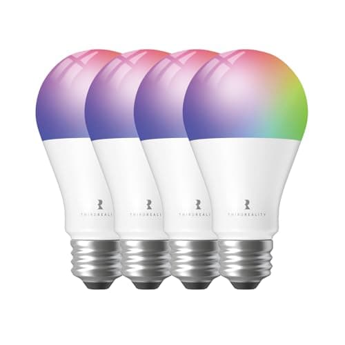 THIRDREALITY Zigbee Smart Color Bulb ZL1 4Pack,Compatible with Home Assistant(ZHA&Z2M), SmartThings,Aeotec,Homey,Hubitat or Echo Devices With Built-in Hub,A19 RGBCW Bulb,2700K-6500K Tunable,800 Lumens