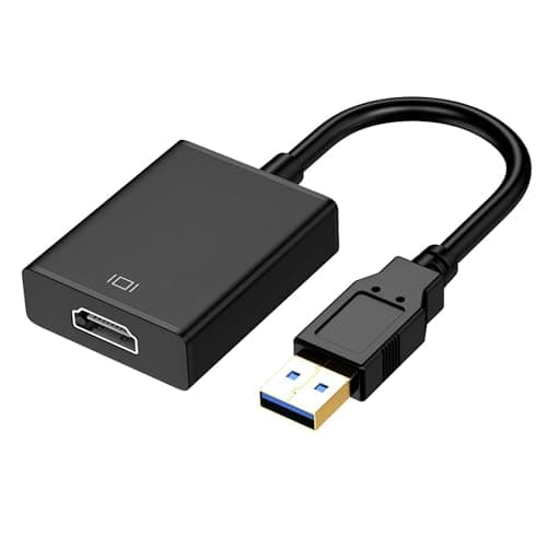 KUPOISHE USB to HDMI Adapter for Monitor Windows 11/10 / 8, HDMI USB Converter for Laptop Mac MacBook pro, USB 3.0 USB 2.0 HDMI Cable Multiple Monitors for Desktop PC TV