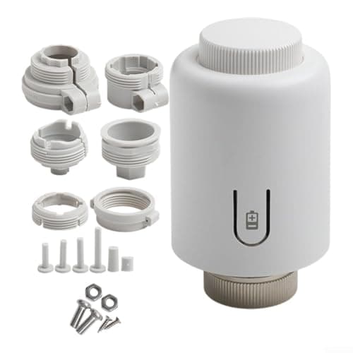 Smart Thermostat TRV Radiator Valve Programmable Temperature Controller With Remote Control Voice-Command Timer Preset For Home Heating Systems