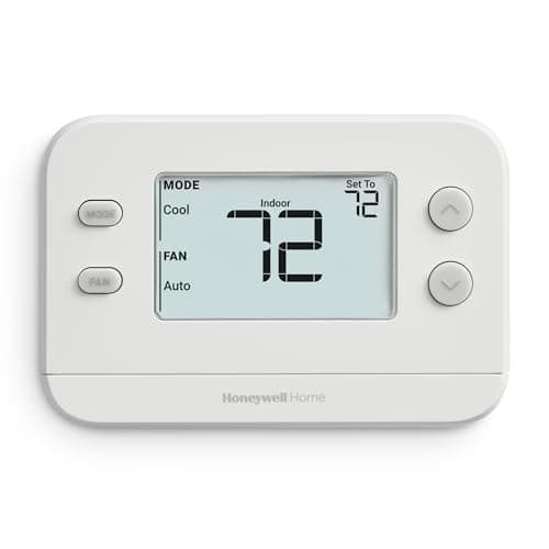 New! Honeywell Home Non-Programmable Thermostat, Single-Stage, 1 Heat/1 Cool Compatibility, X1N, White