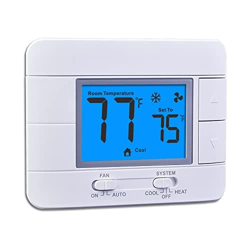 Upgraded Digital Non-Programmable Thermostat for Home 1 Heat/1 Cool Single Stage System