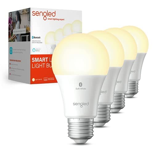 Sengled Alexa Light Bulb, S1 Auto Pairing with Alexa Devices, Warm Light Bulbs, Smart Light Bulbs that Work with Alexa, Bluetooth Mesh Smart Home Lighting, E26 60W Equivalent, 800LM, 4-Pack