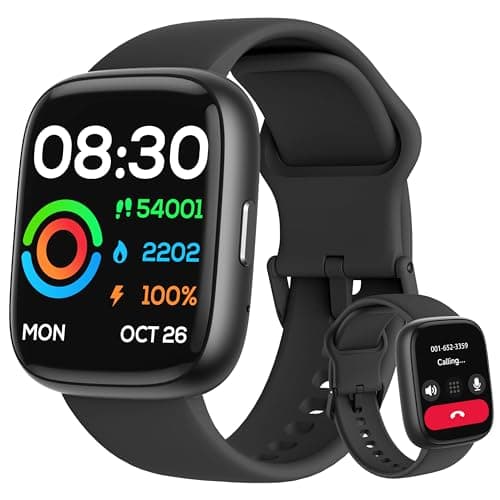 LODIMEKE 2025 Upgraded Smart Watch with Alexa, 1.83" Touchscreen Smartwatch, IP68 Waterproof, Heart Rate SpO2 Sleep Stress Monitor, Answer/Make Calls for Android iOS, Men Women Sports Watch