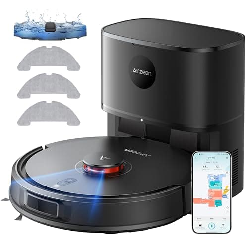 Robot Vacuum and Mop Combo, 2 in 1 Robot Vacuum Cleaner with WiFi/App, Smart Robotic Vacuums with Strong Suction, Schedule, Self-Charging, Slim, Quiet, Ideal for Hard Floor, Pet Hair, Low Pile Carpet