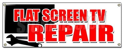 Flat Screen TV Repair Banner Sign Service Plasma LCD fix Service Sales