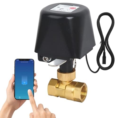 Owfeel WiFi Smart Water Valve, APP Remote Control, DN20 Ball Brass Water Valve, Compatible With Alexa, Google and Application Program iOS/Android, Only Supports 2.4 GHz WiFi (3/4")