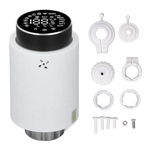 Oumefar Smart Thermostatic Radiator Valve, 7 Days Programmable APP Control, Energy Saving Heating Valve for Home Hotel Tuya Zigbee Control