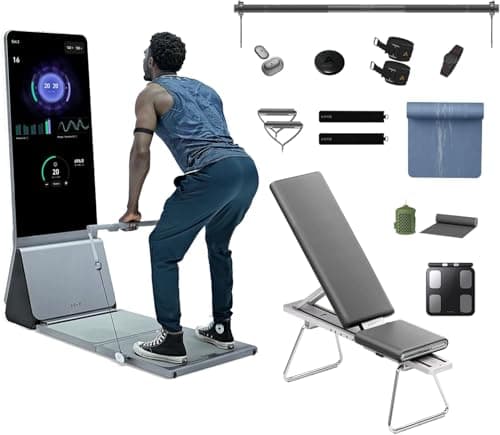 New Year Offer: AEKE K1 Smart Fitness Mirror - Ultimate Home Gym Bundle with Accessories (Yoga Towel, Yoga Mat, Extender Belt)
