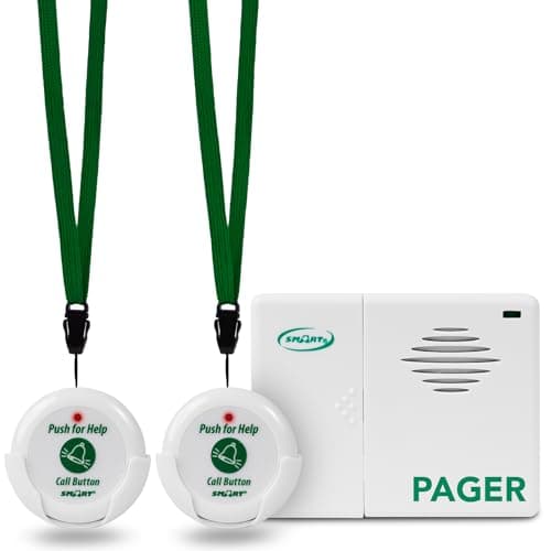 Smart Caregiver Pager System with 2 Call Buttons