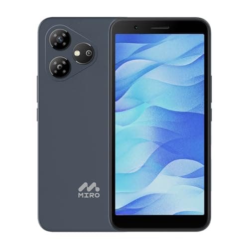 MIRO Unlocked 4G Cell Phone - New Android 14 Go Edition Smartphone, 6" Display, 2GB+32GB (256GB Expandable), 3000mAh Battery, 5MP+2MP Camera, Dual SIM, 3.5mm Headphone Jack(Blue)